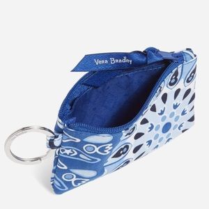 Vera Bradley Factory Style Zip ID Case Blue Star Medallion nwt